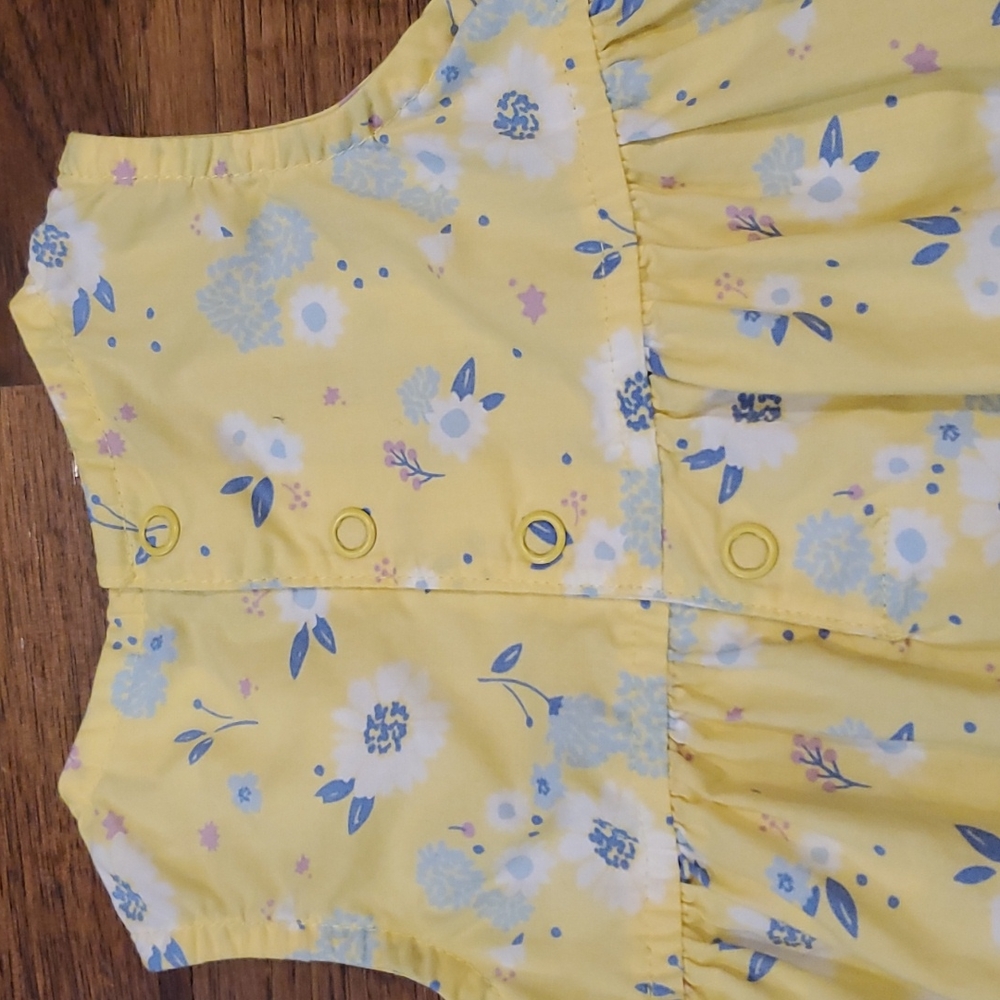 Baby girls Carter's yellow floral dress size 3M - Picture 5 of 5